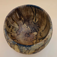 Hand-Turned Spalted Sweetgum End-Grain Bowl – Deep Wooden Vessel / Decorative Accent Piece (6.5" x 5")