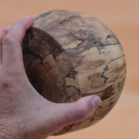 Hand-Turned Spalted Sweetgum End-Grain Bowl – Deep Wooden Vessel / Decorative Accent Piece (6.5" x 5")
