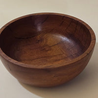 "Golden Orchard" Amber Stained Apricot Wood Bowl - 6.5" Hand-Turned Art Vessel
