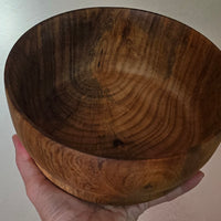 8.5" Spalted Live Oak Natural Edge Bowl - Hand-Turned Live Edge Art Vessel - Organic "Ink-Line" Sculptural Bowlproduct