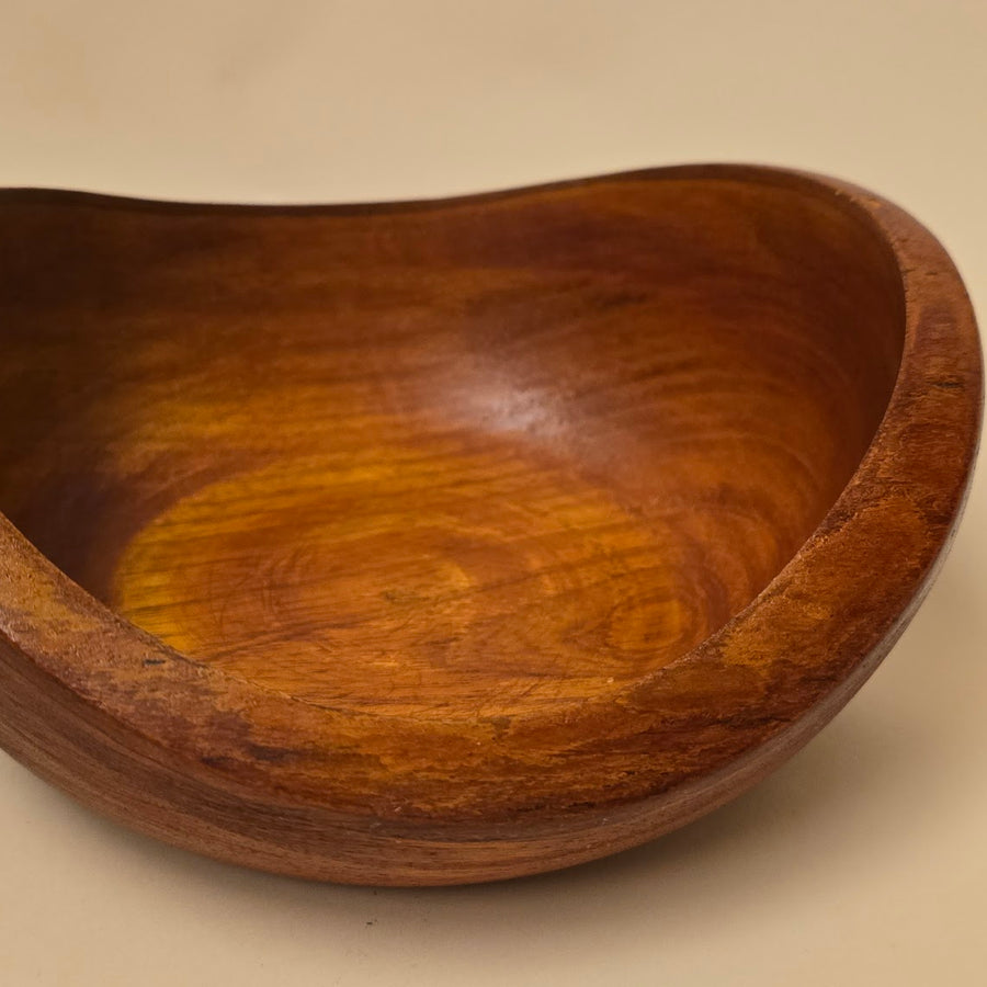 "Liquid Fire" Amber Ash Natural Edge Ring Bowl - Hand-Turned Organic Art