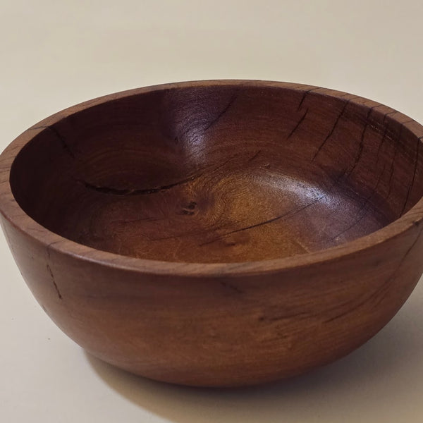 "Golden Orchard" Amber Stained Apricot Wood Bowl - 6.5" Hand-Turned Art Vessel