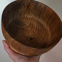 8.5" Spalted Live Oak Natural Edge Bowl - Hand-Turned Live Edge Art Vessel - Organic "Ink-Line" Sculptural Bowlproduct
