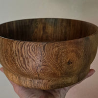 8.5" Spalted Live Oak Natural Edge Bowl - Hand-Turned Live Edge Art Vessel - Organic "Ink-Line" Sculptural Bowlproduct