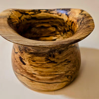 6" Spalted Sweetgum Natural Edge Bowl - Hand-Turned "Ink-Line" Art Vessel - Sculptural Organic Wood Bowl